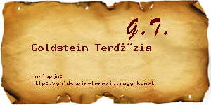 Goldstein Terézia névjegykártya